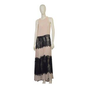 Philosophy di Lorenzo Serafini Pleated Maxi Dress with Lace Inserts – Size IT 44
